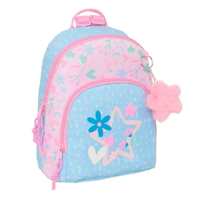 Afbeelding van Rugzak BlackFit8 Smile Roze Licht Blauw 25 x 30 13 cm Mini