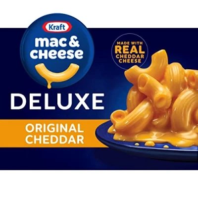 Afbeelding van Kraft Macaroni &amp; Cheese Deluxe Dinner, Cheddar, 414 ml blikjes (8 stuks)