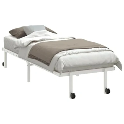 Afbeelding van vidaXL Bedframe zonder matras opvouwbaar 80x200 cm staal wit