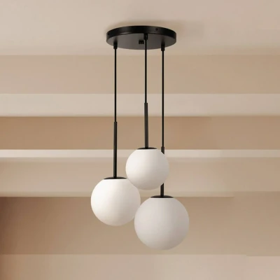 Afbeelding van Hanglamp Maytoni Basic vorm, zwart, Ø 40 cm, 3 lamps glas