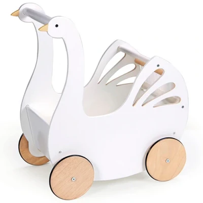 Afbeelding van Tender leaf toys poppenwagen zwaan