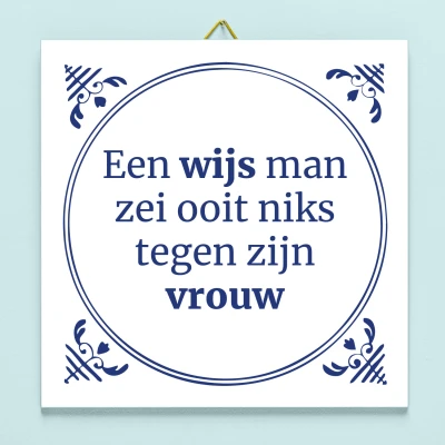 Afbeelding van Tegeltje Een Wijs Man