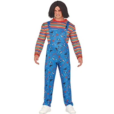 Afbeelding van Guirca Chucky &amp; Child&#039;s Play Kostuum Child Pop Man Blauw, Multicolor Maat 48 50 Halloween Verkleedkleding