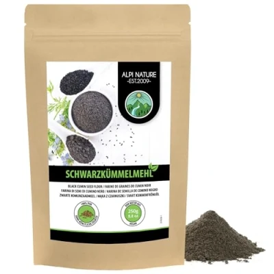 Afbeelding van Komijn gemalen zwarte zaden 250 g van Alpi Nature, zwart komijnzaad poeder voor koken en bakken