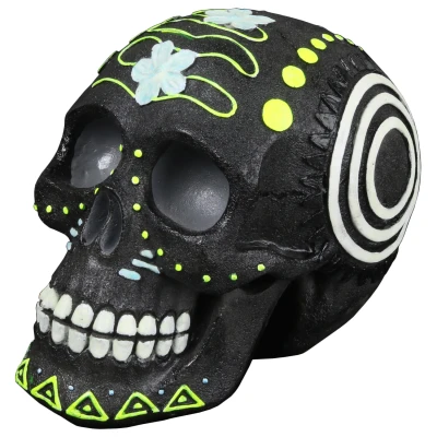 Afbeelding van Aqua Della Aquariumdecoratie Vissen Dia De Los Muertos Schedel 4 16,7x11,7x13,2cm Meerkleurig 1st