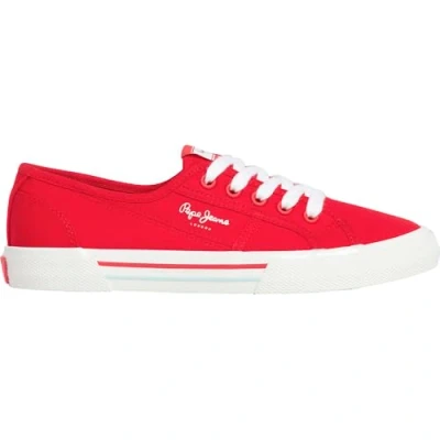 Afbeelding van Pepe Jeans Brady Sneakers laag, Dames, Maat: 41, Red Textiel