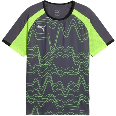 Afbeelding van IndividualLIGA Graphic voetbalshirt, Grijs/Geel, Maat 15 16Y PUMA