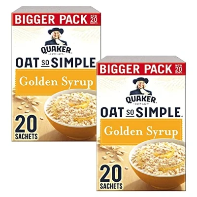 Afbeelding van Cleverry Set met Quaker Oat So Simple Family Pack Golden Sirup 40 zakjes x 36g, Havervlokken