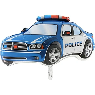 Afbeelding van Ballonheld Opblaasbare politieauto, ca. 75 x 50 cm, geschikt voor helium, lange drijvende tijd, kinderen