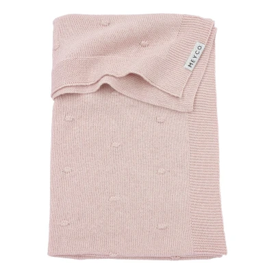Afbeelding van Meyco Deken Wieg Mini Knots Soft Pink