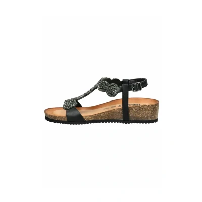 Afbeelding van IGI&amp;CO Sandalen met plateauzool, Dames, Maat: 41, Nero Leer