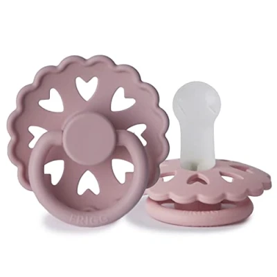 Afbeelding van FRIGG Fairytale fopspeen van siliconen, BPA vrij, made in Denemarken, symmetrische kersenzuiger, kleur Twilight lila/primroze, maat 2 (6 18 maanden)
