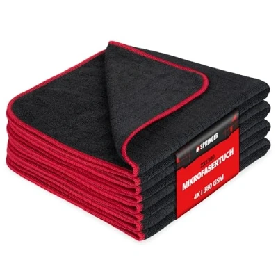 Afbeelding van SPRINGER ZX1300 Microvezeldoek voor de auto 40 x cm Krasbestendig en zacht Polijstdoeken 380 g/m² Ultra Absorberend pluisvrij Reinigingsdoekjes onderhoud
