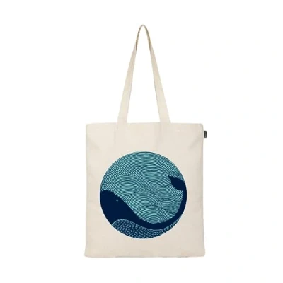 Afbeelding van Eco Right Dode tas van 100% katoen klein katoen, draagtas, walvis, Eén maat, Walvis