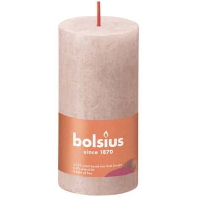 Afbeelding van Bolsius kaars rustiek Misty Pink 100/50 mm
