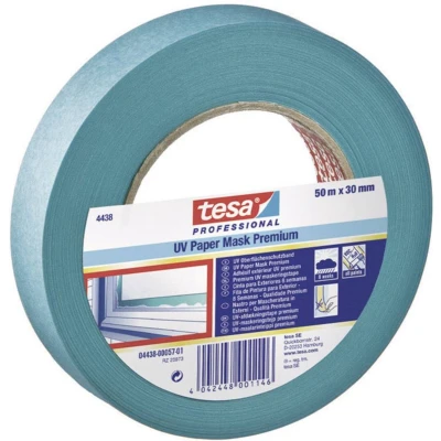 Afbeelding van tesa PREMIUM 04438 00017 00 Maskeertape tesakrepp Blauw (l x b) 50 m 30 mm 1 stuk(s)