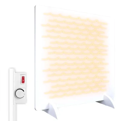 Afbeelding van Silvergear Infrarood Verwarmingspaneel Staand Verplaatsbaar Verwarming Heater 425W Wit