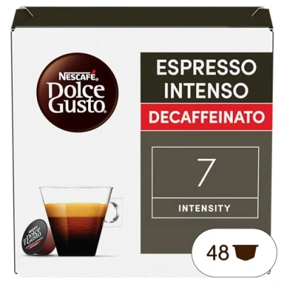 Afbeelding van NESCAFÉ Dolce Gusto espresso Intenso cafeïnevrije koffie, 16 capsules (16 kopjes) [3 stuks]