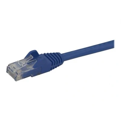 Image de StarTech.com Câble réseau Cat6 Gigabit UTP sans crochet cordon Ethernet RJ45 anti accroc M/M de raccordement 1 m bleu