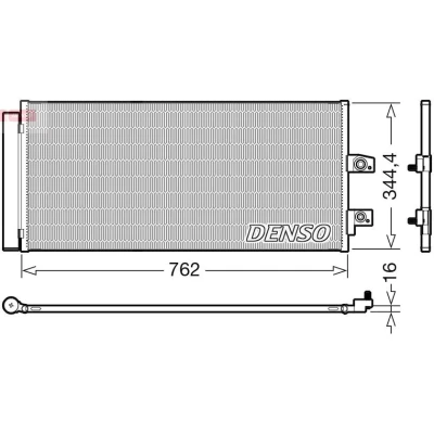 Afbeelding van DENSO DCN33016 Condensor Airco Met droger R 134a