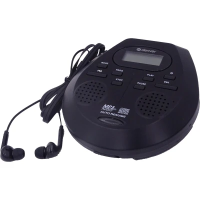 Afbeelding van Denver Discman Draagbare CD &amp; MP3 speler Anti shock Ingebouwde speakers Inclusief Oordopjes CD, R, RW, DMP395