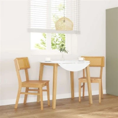 Image de vidaXL Chaises à manger 2 pcs bois massif caoutchouc4102464