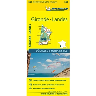 Afbeelding van Michelin 335 Wegenkaart Gironde,Landes