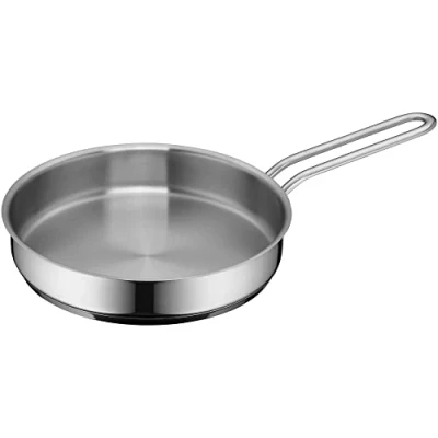 Afbeelding van WMF Mini koekenpan klein 18 cm, Cromargan gepolijst roestvrij staal, ongecoat, inductie, stapelbaar, ideaal voor kleine porties of individuele huishoudens
