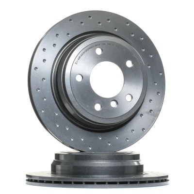 Afbeelding van BREMBO 09.B338.2X Remschijf 300 20 5 geperforeerd/interne ventilatie Gecoat High carbon Met schroeven BMW: X1, 3 Saloon, Touring