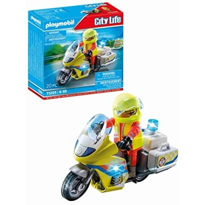 Image de Playmobil City Life 71205 Urgentiste avec moto et effet lumineux