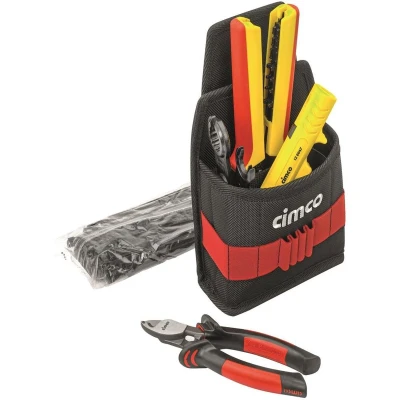 Afbeelding van Cimco Gürteltasche Solar inkl. 5 Tlg 170475 Gereedschapstas gevuld Elektricien, Handwerker 6 delig