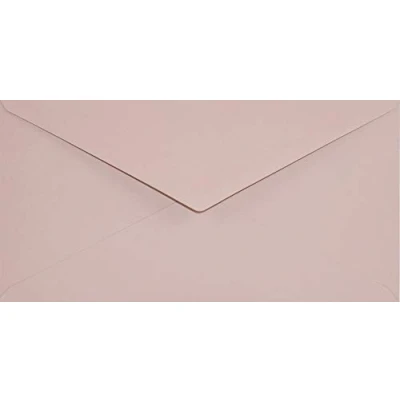 Afbeelding van Netuno 25 lange enveloppen oudroze DL 110 x 220 mm 120 g Keaykolour Old Rose van gerecycled papier kleurrijke gerecyclede voor wenskaarten uitnodigingen bruiloft verjaardagen
