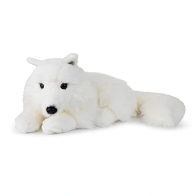 Afbeelding van WWF pluche sneeuwvos realistisch dier met vele soortgelijke details zacht en soepel CE normen zittend hoogte 25 cm