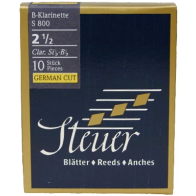 Afbeelding van Steuer S800 blauw Line 2,5 doos met 10 rieten Riet voor Bb klarinet (Duits)