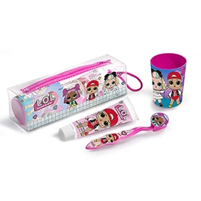 Afbeelding van LOL Surprise toilettasje incl tandenborstel tandpasta beker