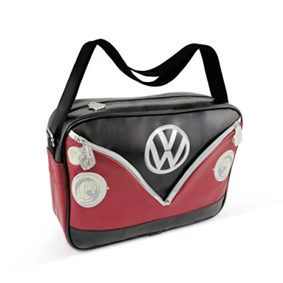 Image de BRISA VW Collection Sac bandoulière de voyage à Motif Bus T1 Campervan, front noir rouge