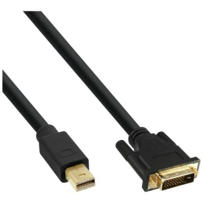 Image de Câble Inline® Mini DisplayPort mâle vers DVI D 24 + 1 mâle, noir / or, 3 m