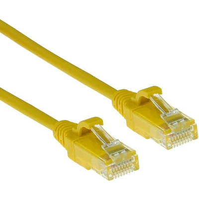 Afbeelding van ACT DC9810 LSZH U/UTP CAT6 Datacenter Slimline Patchkabel Snagless RJ45 Connectoren Geel 10 meter