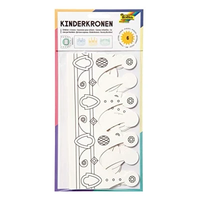 Afbeelding van Folia 23309 kronen in 3 verschillende vormen, 6 stuks, wit