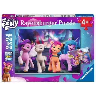 Afbeelding van Ravensburger Kinderpuzzle 05235 My little Pony Movie 2x24 Teile Puzzle für Kinder ab 4 Jahren