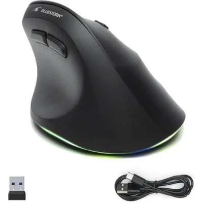 Afbeelding van Draadloze Bluetooth muis Bluestork M WL ERGO LUMI Zwart
