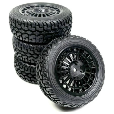 Afbeelding van Absima 1:10 Rallywagen, Toerwagen Rally Street Complete wielen Rally, Zwart 4 stuk(s)