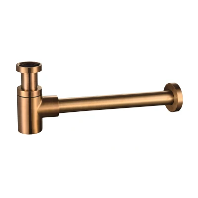 Afbeelding van Wiesbaden Star sifon laag 5/4&quot; geborsteld brons koper