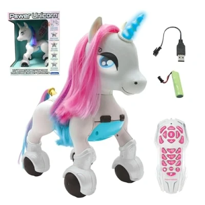 Image de Power Unicorn Ma licorne robot savante programmable et tactile qui dance, marche, fait des cabrioles avec telecommande