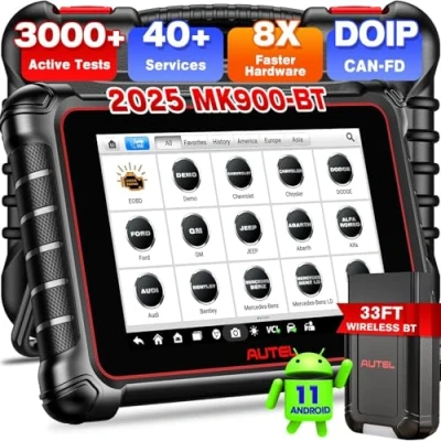 Afbeelding van Autel MaxiCOM MK900BT, 2024 Android 11 bidirectionele analysetool, CAN FD/DoIP, upgrade van MK808BT MK808S MX808S MK808Z, 3000+ actieve tests, 40+ resetten, analyse alle systemen