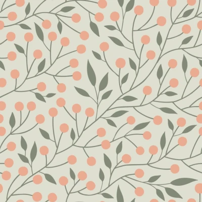 Afbeelding van ESTAhome behang bloemmotief vergrijsd groen en perzik roze 139659 0.53 x 10.05 m