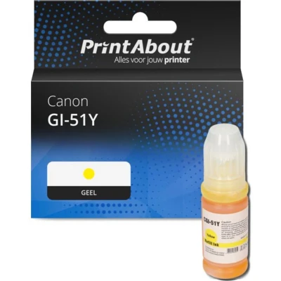 Afbeelding van Huismerk Canon GI 51Y Inktcartridge Geel