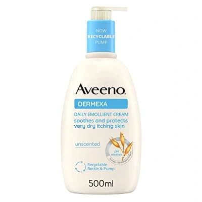 Afbeelding van Aveeno Dermexa Kalmerende lichaamscrème voor droge en jeukende huid Geurvrije vochtinbrengende crème de Met haver ceramide 500 ml
