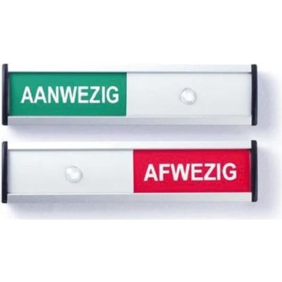 Afbeelding van Infobord aanwezig/afwezig 125x30mm