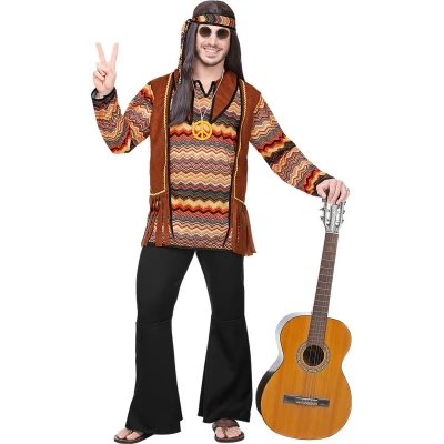Afbeelding van WIDMANN Back to the 60s hippie kostuum voor mannen S Volwassenen kostuums